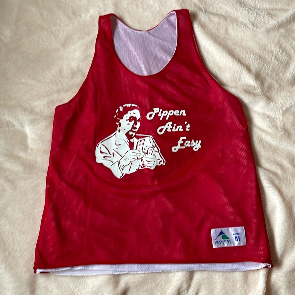 Reversible Scottie Pippen Bulls Jersey Red Black Unisex M